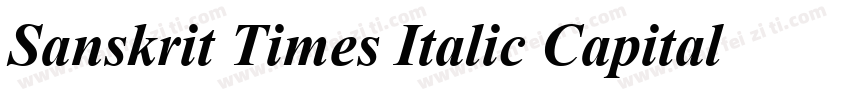 Sanskrit Times Italic Capital Regul字体转换